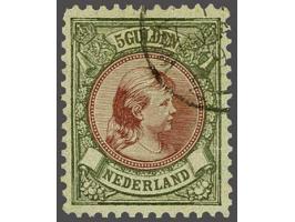 5 gulden bronsgroen en roodbruin, pracht ex. met certificaat Mouritz 1995. cat.w. 575