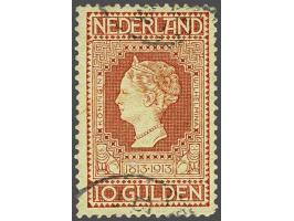 10 gulden roodoranje op geel, pracht ex., cat.w. 900