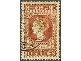 10 gulden roodoranje op geel, goed gecentreerd pracht ex., cat.w.  900