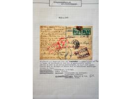 collectie luchtpost Nederland-Engeland en Engeland-Nederland 1921-1946,40 poststukken w.b. betere vluchten, gebruik luchtpost