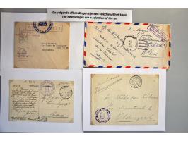 65 poststukken met militaire stempels w.b. dienststempels, rondstempels militaire telegraaf van Oostbattery, Utrecht, Willems