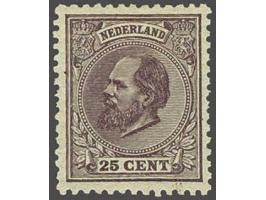 25 cent violet tanding 12½ kleine gaten, pracht ex. (miniem iets korter tandje rechts), cat.w. 900