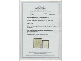 50 cent geelbruin tanding 12½ grote gaten, pracht ex. met certificaat Vleeming 2012, cat.w. 1000
