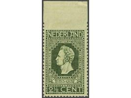 2 cent donkergroen op groen tanding 11½ x 11 met variëteit bovenzijde ongeperforeerd, pracht ex. (miniem bruin tandje en hoek