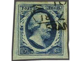 5 cent zwartblauw plaat III pos. 36, pracht ex.