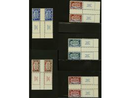 New Year 3 - 65 mills in vertical gutter pairs with full tab, very fine (nr. 14 SZ some light wrinkles and pinhole in tab), c