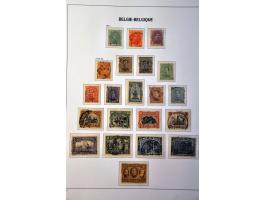 collectie 1849-1956 gestempeld met veel beter materiaal w.b. Leopold II 5 frank nr. 37, Albert met Helm, Kardinaal Mercier, G