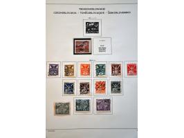 collection 1918-1959 including some better items, specialized with printed margins, minisheets, Silesia and Slovakia