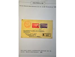 collection of about 130 Zeppelin covers including better flights and frankings, Treatypost, registered etc. on album leaves i