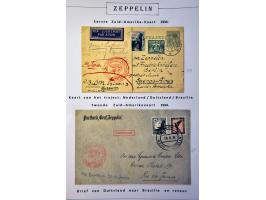 collection of about 130 Zeppelin covers including better flights and frankings, Treatypost, registered etc. on album leaves i