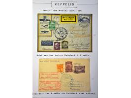 collection of about 130 Zeppelin covers including better flights and frankings, Treatypost, registered etc. on album leaves i