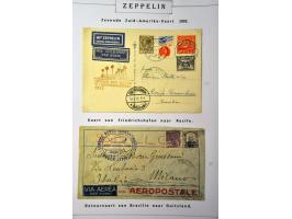 collection of about 130 Zeppelin covers including better flights and frankings, Treatypost, registered etc. on album leaves i