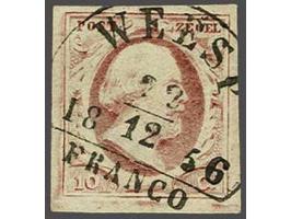 Weesp B (Ey 300) op 10 cent rood plaat III, pracht ex.