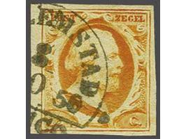 Willemstad B (Ey 900) deels op 15 cent donkeroranje, pracht ex. Zeldzaam stempel op de 15 cent, het Corinphila archief meldt 