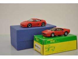 Ferrari GTO 1984, Hi-Fi FDS Automodelli, hand built, 1:43, red, Good Plus (right mirror missing, right wiper missing, scratch