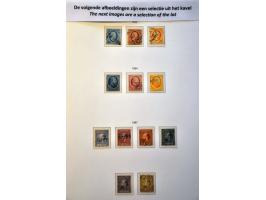 collectie gestempeld vanaf 1852 met betere ex. w.b. nrs. 1-79, 130-131, LP12-13, Back of the Book en iets nominaal in 5 Impor