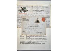 luchtpost "Airmailpaper from 5 grams to Aerogram", kleine collectie van 12 enveloppen w.b. enkele rampstukken en per KLM verv