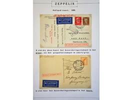 luchtpost, collectie van 8 per Zeppelin vervoerde poststukken w.b. 1 ex. met complete ANVV-serie     