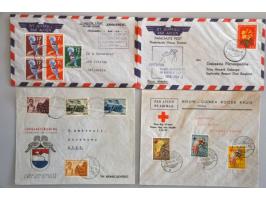 luchtpost, collectie van 8 per Zeppelin vervoerde poststukken w.b. 1 ex. met complete ANVV-serie     