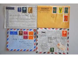 luchtpost, collectie van 8 per Zeppelin vervoerde poststukken w.b. 1 ex. met complete ANVV-serie     