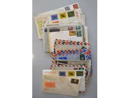luchtpost, collectie van 8 per Zeppelin vervoerde poststukken w.b. 1 ex. met complete ANVV-serie     