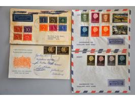 luchtpost, collectie van 8 per Zeppelin vervoerde poststukken w.b. 1 ex. met complete ANVV-serie     