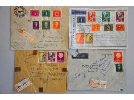 luchtpost, collectie van 8 per Zeppelin vervoerde poststukken w.b. 1 ex. met complete ANVV-serie     