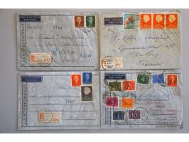 luchtpost, collectie van 8 per Zeppelin vervoerde poststukken w.b. 1 ex. met complete ANVV-serie     