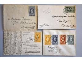 en iets O.R. w.b. 2 collecties vanaf 1852, voorraden, fdc's, postzegelboekjes, jaarcollecties etc. in 3 doosjes en 23 insteek