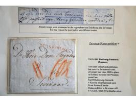 2 brieven Duisburg-Sevenaar 1810, resp. in Wesel gepost met departementstempel 105 WESEL, en rechtstreeks, verschillende rout