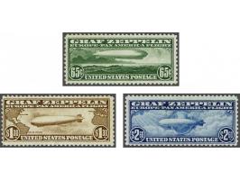 Air Mail. Graf Zeppelin 65 cents - $ 2,60, some gumbends, cat.v. $ 1750