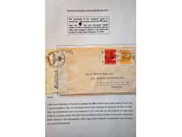 Air Mail. Graf Zeppelin 65 cents - $ 2,60, some gumbends, cat.v. $ 1750