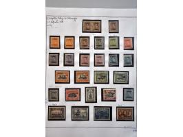 en Duitse bezetting Eerste Wereldoorlog, collectie gestempeld en */** w.b. enkele poststukken, stempels en plaatfoutjes op bl