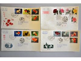 about 45 fronts of fdc's 1958-1964 including Butterflies, Peonies, Goldfish, Cuban Revolution, Snub-nosed Monkeys imperforate