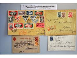 over 400 covers/postal stationery including many better 1918-1940 in shoebox