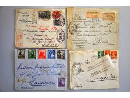 about 280 covers/postal stationery with better items of a.o. France, Italy, Scandinavia, Switzerland etc. in box