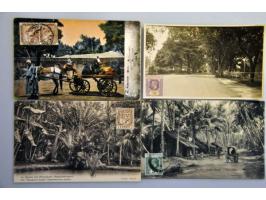 franked picture postcards (approx. 80 ex.) from French colonies, Commonwealth etc. in small box 