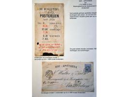 emissie 1872 enveloppen G1-G4, uitgebreide gespecialiseerde tentoonstellingscollectie w.b. proeven, specimen, stempels, bijge