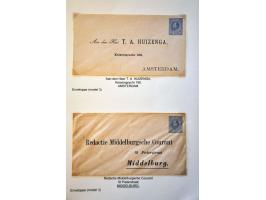 emissie 1872 enveloppen G1-G4, uitgebreide gespecialiseerde tentoonstellingscollectie w.b. proeven, specimen, stempels, bijge