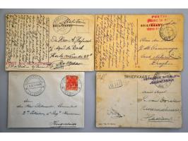 ruim 250 poststukken 1e Wereldoorlog 1914-1918 w.b. censuur, aangehouden post, vrijgegeven post, militaire portvrijdom, regim