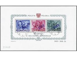 Minisheet 160th Anniversary of the American Constitution 80 złoty ultramarine, 100 złoty carmine and 120 złoty green with Gro