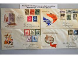 fdc's, collectie vanaf E1 (dagtekenstempel) in album