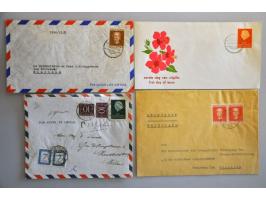 ruim 250 post(waarde)stukken w.b. commerciele post, buitenlandse bestemmingen, UNTEA, bestelhuisstempels, fdc's, QSL-kaarten 