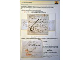 voorfilatelie 15 poststukken met departementstempels 1811-1813 w.b. combinatie met distributie ZVVAMMERDAM, 122 HEERENVEEN op