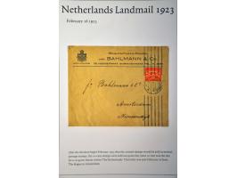 6 poststukken 1922-1923 met frankering luchtpostzegels 10, 15 en 60 cent w.b. met port belast en 60 cent expresse naar buiten