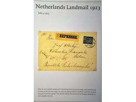 6 poststukken 1922-1923 met frankering luchtpostzegels 10, 15 en 60 cent w.b. met port belast en 60 cent expresse naar buiten