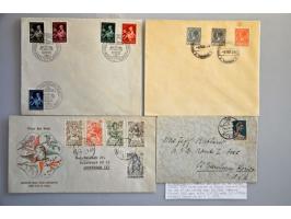 fdc's, 15 voorlopers w.b. met nrs. 136-138