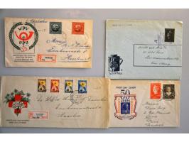 fdc's, 15 voorlopers w.b. met nrs. 136-138