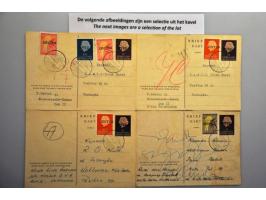 27 UNTEA briefkaarten (type I) met UNTEA bijfrankering naar RONG