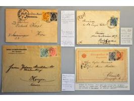 collection of 19 covers and cards 1882-1906 with Coat of Arms issues including 2 wrappers with the ½ kreuzer. and 2 registere